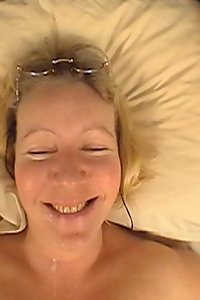 this older lady is sitting on a big hairy breast